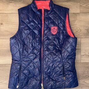 C. Wonder Navy and Red Quilted Vest